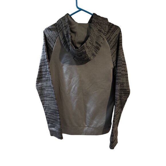 Nike Mens Dri-Fit Hoodie Gray/Black Size S Athletic Pullover With Kangaroo Pocke - Picture 3 of 4